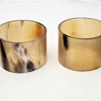 Lot #83L Set of 4 vintage natural HORN Napkin rings