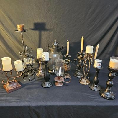 Assortment of Candleholders and Candles (DR-DW)