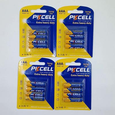 Lot of 4 Brand New PKCELL AAA Battery Packages