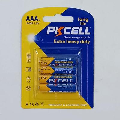 Lot of 4 Brand New PKCELL AAA Battery Packages