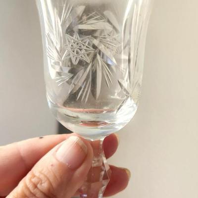 Lot #88 Set of 6 KROSNO Polish Crystal Cordial Glasses