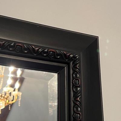 Distressed Beveled Wood Framed Mirror