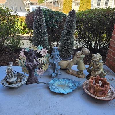 Fairy Yard Statuettes. Topiaries and More (BY-DW)