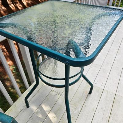 Hightop Outdoor Table, Chairs, & Tommy Bahama Cushions (BY-DW)