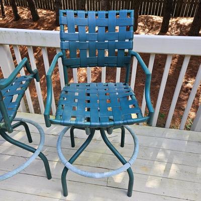 Hightop Outdoor Table, Chairs, & Tommy Bahama Cushions (BY-DW)