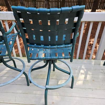 Hightop Outdoor Table, Chairs, & Tommy Bahama Cushions (BY-DW)