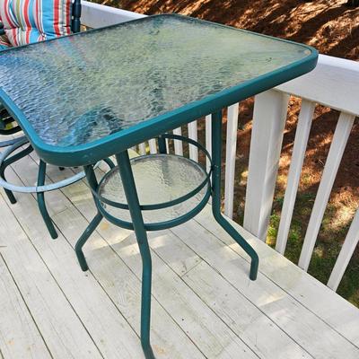 Hightop Outdoor Table, Chairs, & Tommy Bahama Cushions (BY-DW)