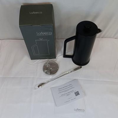 Brand New Lafecca Black Stainless Steel French Press