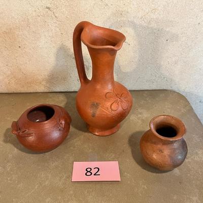 Lot of artisan pottery