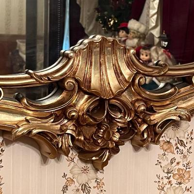 Gold Floral Mirror