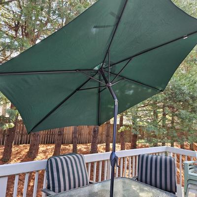 Outdoor Table, Chairs, Umbrella and Stand (BY-DW)