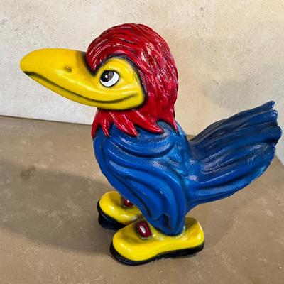 KU mascot cement figure