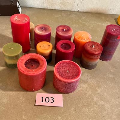 Large lot of pillar candles #2