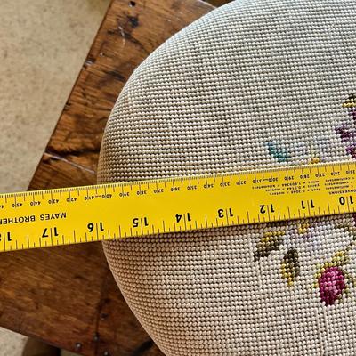 Cross stitch tapestry foot stool