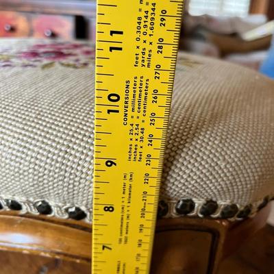 Cross stitch tapestry foot stool