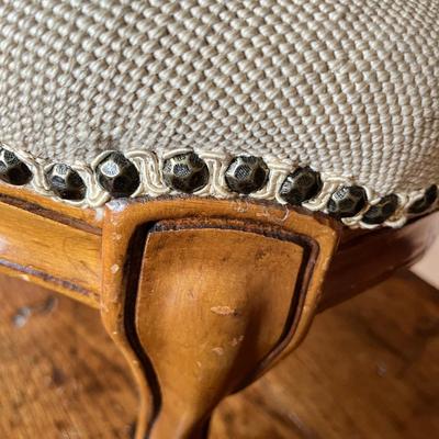 Cross stitch tapestry foot stool