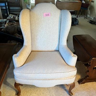 White Wing Back Chair