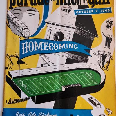1948 Purdue vs Michigan Football Program