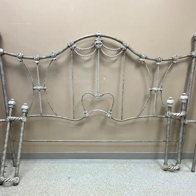 King size metal, Gothic, bed frame, and foot frame
