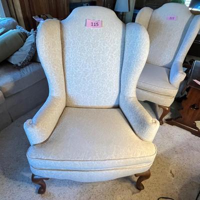 White Wing Back Chair #2