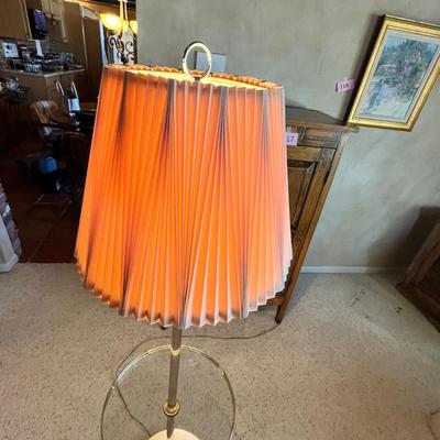 Brass Floor lamp with table,