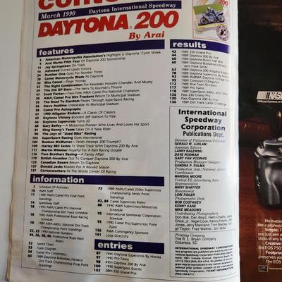 1990 Daytona 200 Motorcyle Week Program with Patch