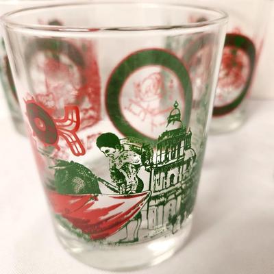 Lot #92 Scarce Krewe of Thoth Bar glasses - 1981 - Mexican Mosaic