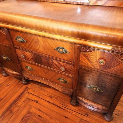 Lot #97 Antique Depression-Era Buffet/Sideboard