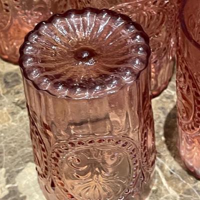 Vintage Arcoroc Federal Rose Glass Lot - 26 Pieces