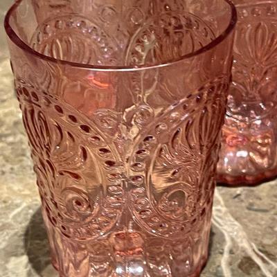 Vintage Arcoroc Federal Rose Glass Lot - 26 Pieces