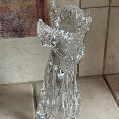 Vintage Mikasa Crystal Clear Angel Playing the Violin