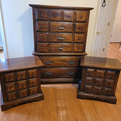 Large Wooden Dresser and Nightstands (P-CE)
