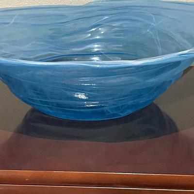 Large Cobalt Blue Art Glass Bowl