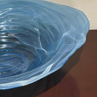 Large Cobalt Blue Art Glass Bowl