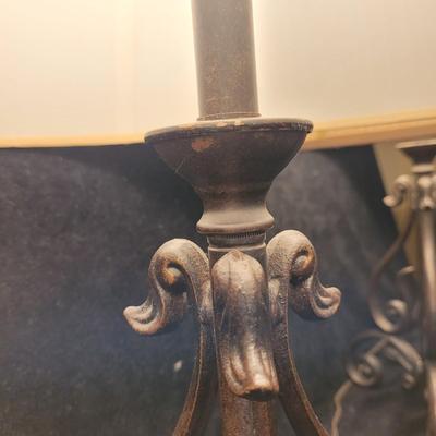 Pair of Wrought Iron Table Lamps (P-CE)