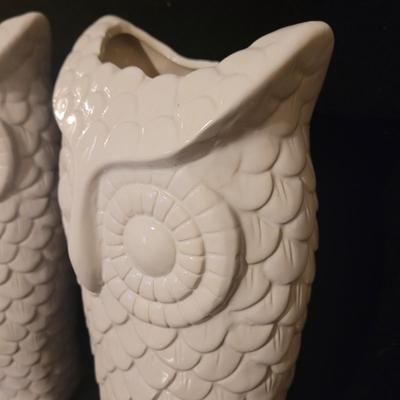 Pair of Owl Vases (P-CE)