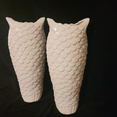 Pair of Owl Vases (P-CE)