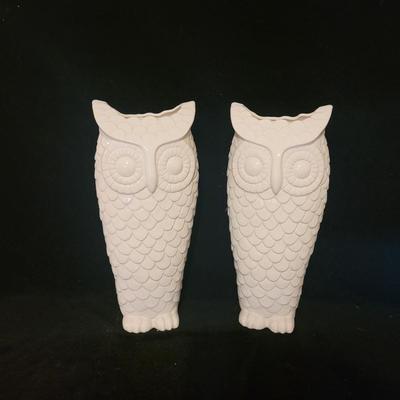 Pair of Owl Vases (P-CE)