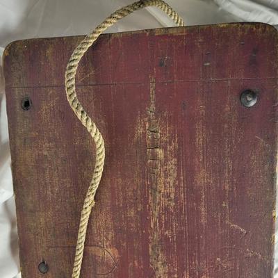 Small antique wooden sled. The wooden part measures