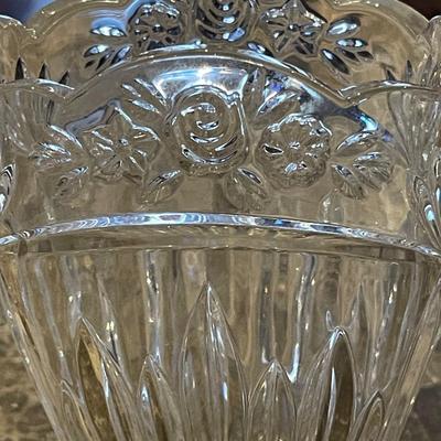 Vintage Oneida Southern Garden Oval Crystal Vase