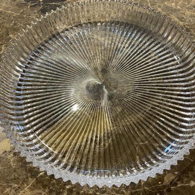 Vintage Cristal D'Marques Lead Crystal Serving Dish