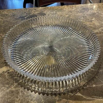 Vintage Cristal D'Marques Lead Crystal Serving Dish