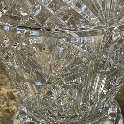 Large Waterford Lead Crystal Pineapple Design Pedastal Vase