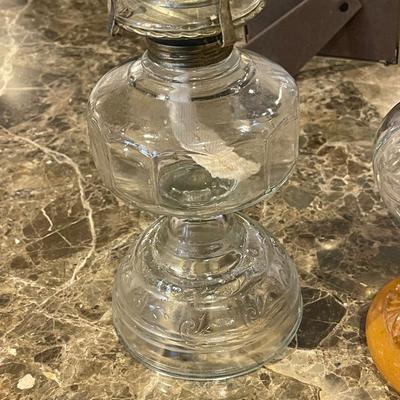 Two Vintage Hurricane Lamps