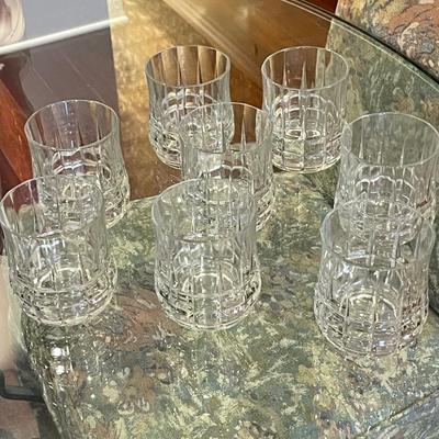 Vintage Set of 8 Crystal Whiskey Glasses