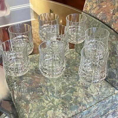 Vintage Set of 8 Crystal Whiskey Glasses