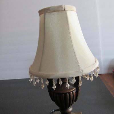 Lot 374: Small Dresser Lamp With Shade, Works
