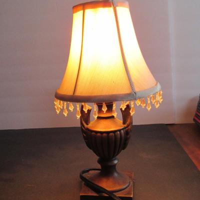 Lot 374: Small Dresser Lamp With Shade, Works