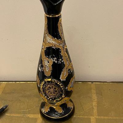Vintage 1957 Hand Painted Decanter