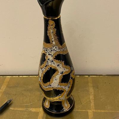 Vintage 1957 Hand Painted Decanter